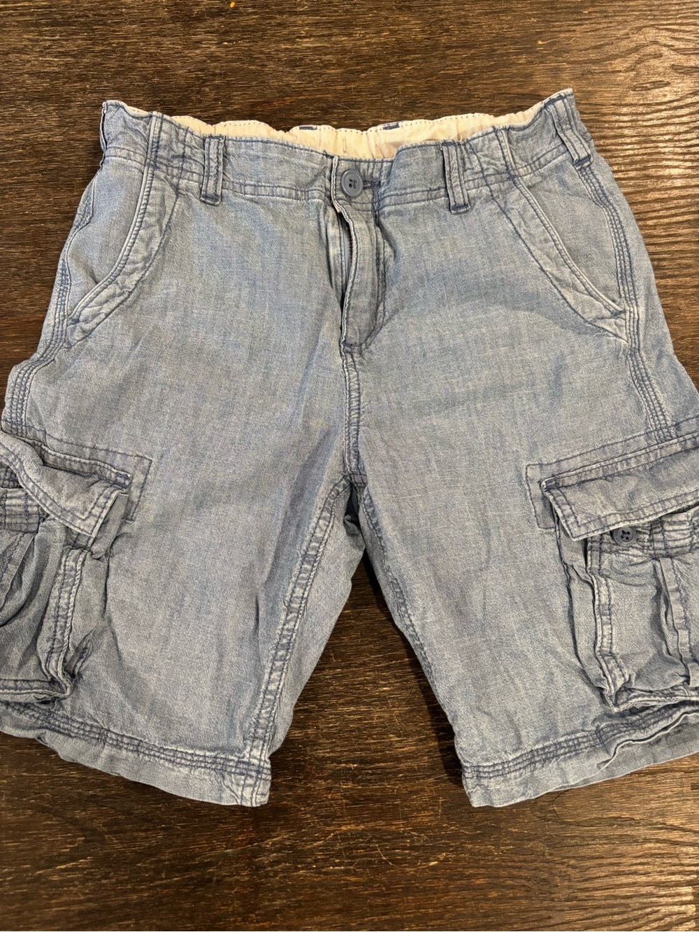 Light Blue Cargo kids Shorts - gap size 10 husky